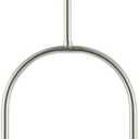 BYOLIIMA Modern Globe Pendant Light Brushed Nickel Chandelier 1-Light Mid Century Ceiling Hanging Lighting Fixture White Globe Glass Shades for Kitchen Island Dining Room Bedroom, 8 inches x 12 inches