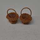 20pcs Mini Woven Baskets Flower Basket Mini for Dollhouse Decor Craft Model Decorative