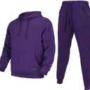 Men's Tracksuit 2 Piece Sweatsuit Set Long Sleeve Pullover Athletic Suit Casual Sport Jogging Suits With Pockets (L)