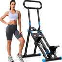 HXD-ERGO Stair Stepper, Upgrade 6-Level Resistance Stair Master with Adjustable Handlebar, Folding Stair Climber Workout Machine
