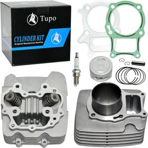 Tupo 68.5mm Cylinder Head Piston Ring Gasket Top End Rebuild Kit Compatible with Honda Recon 250 TRX 250 TRX250 TRX250TM TRX250TE TRX250X Sportrax 250 TRX250EX 2x4 2002-2014