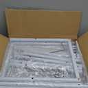 SUOERNUO Shoe Rack Organizer 4 Tier for Closet Entryway Free Standing Metal Storage Shoe Shelf with MDF Top BoardWhite+Oak