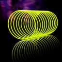 Glow Fever Glow Sticks Bulk 100ct 22'' Glow Necklaces with Connectors, Neon Light Sticks for Party Festivals Raves Concert Birthday Wedding, Yellow