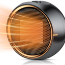 Space Heater, Portable Electric 500W PTC Ceramic Heaters for Indoor Use, Efficient Fast Heating, Tip-Over & Overheat Protection, Quiet Small Mini Desk Heater for Bathroom Home Office Bedroom