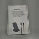 Amazon Basics 10W Qi Certified Wireless Charging Stand for Phone 16/15/14/13/12/11/X, Samsung, and More, with USB Cable, Black (No AC Adapter)