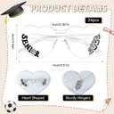 Kingdder 24 Sets Senior Year Gift Senior 2026 Graduation Heart Shaped Sunglasses Graduation Photo Props Gift