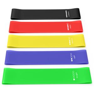 Resistance Bands Set for Home Fitness, Stretching, Strength Training, Physical Therapy, Elastic Workout Exercise Bands, Pilates Yoga Physical Therapy, Leg Glute Arm Exercise Kit (Colorful)