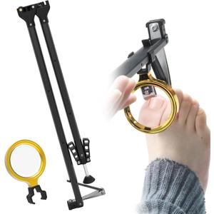 Foldable Extended Long Handle Toenail Clippers with Magnifier-4mm Wide Jaw & Ergonomic Design for Seniors, Arthritis& Limited Mobility | Heavy-Duty, No-Bend Trimming, Tool-Free Foldable (24" Black)
