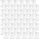 48 Pack Warm White Unscented Clear Glass Filled Votive Candles. Hand Poured Wax Candle Ideal Gifts for Aromatherapy Spa Weddings Birthdays Holidays Party.