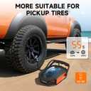 50PSI Paddle Board Pump, Electric High Pressure SUP Pump, Dual Stage Inflation & Deflation, Auto-Off, Portable Sup Air Pump, 12V DC Car Connector for Stand Up Boards, Pickup, Kayaks Boats
