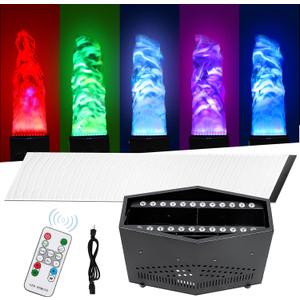 RGB Fake Fire Flame Light with 36 LED Light 5ft Artificial Simulated Flames Lamp Atmosphere Effect for Stage Halloween DJ Party Lighting Nightclub Campfire Party Special Holiday