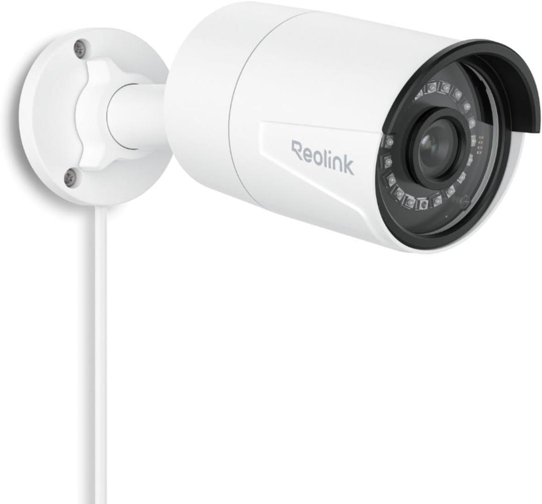REOLINK 5MP Security PoE IP Camera, Person/Vehicle/Pet Detection, Time-Lapse, 100ft IR Night Vision, Work with Smart Home, Support 512GB SD Card, Surveillance Outdoor Indoor, RLC-510A
