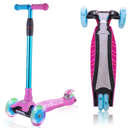 3 Wheel Scooter for Kids Ages 6-12,Kids Scooter with Light Up Wheels, Sturdy Deck Design, and 4 Height Adjustable Suitable for Kids Ages 3-12