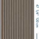 4-Piece Wood Slat Wall Panel for Interior Wall Decor Noise Cancelling 47.2" x 23.6" Peel and Stick Acoustic Decorative 3D Sound Absorbing Wall Paneling, Walnut