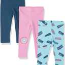 Amazon Essentials Disney | Marvel | Star Wars | Frozen | Princess Girls and Toddlers' Leggings, Multipacks (XXL)