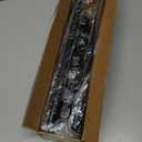 ENJOYBASICS No Drill Curtain Rods for Window 48 to 84 Inches, 5/8 Inch Diameter Renter Friendly Drapery Rod with Adhesive Brackets without Drilling, Adjustable from 27 to 90 Inches, Black