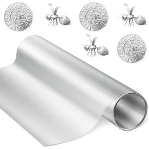 Yaocom 1 Roll Aluminum Metal Crafts DIY Foil 12 Inch x 20 ft x 0.1 mm Thick for Art Project Aluminum Flashing Roll Wide Sheet Multipurpose Metal Sheets(Silver)