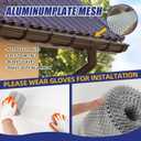 Gutter Guard 5 inch x 26 ft Leaf Filter Gutter Covers Leaf Guards for Gutters with 10 Fixed Cable Ties and Anti Scratch Gloves Rain Gutter Leaf Guard5 in x 26 ft