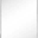 TEHOME Chrome Rounded Rectangle Pivot-N-View Bathroom Vanity Mirror Rotating Tilting Mirror Corner Vanity, 14 x 22''