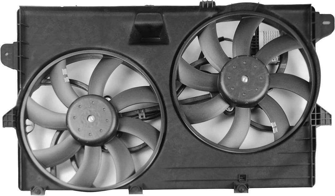 621-392 Engine Radiator Dual Cooling Fan Assembly for Ford Edge 2007-2014 Lincoln MKX 2007-2015 V6 3.5L 3.7L, 7T4Z8C607A 7T4Z8C607B 7T4Z-8C607-A FO3115177