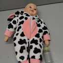 BABESIDE Baby Doll Girl - 17-Inch Soft Body Realistic Baby Doll with Blue Eyes and Cow Outfit Lightweight Real Life Baby Dolls for 3+ 4 5 6 7 8 9 Years Girl Birthday Gifts, Pretend Play and Christmas