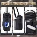 3X Stronger Magnetic Gym Bag - Water-Resistant Fitness Water Bottle Bag for Men and Women, Phone/Wallet Storage for Travel, Sport, Cycling, Workout, Christmas Gifts(Khaki)