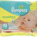 Pampers Swaddlers Diapers, Newborn (Up to 10 lbs.), 20 Count