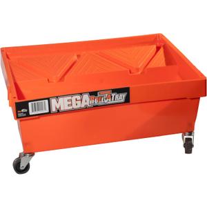 Mega Roll-A-Tray Rolling Paint Tray with Wheels — Heavy-Duty 3 Gal Capacity, Portable Paint Roller Tray Cart, Spill Guard Lip, Includes Casters & Tray Insert — for Home, DIY & Professional Painting