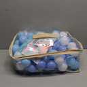 MoonxHome Ball Pit Balls for Toddlers, BPA Free Crush Proof Plastic Toy Balls for Ball Pit, Children's Pool Water Toys, Macaron Ocean Balls for Play Tent 2.15 Inch Pack of 100 200 500 800 1000 (D_white&blue)