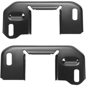 KUAFU Front Bumper Bracket Set Compatible with 2009-2014 Ford F150 Lincoln Mark LT 9L3Z5D059AA, 9L3Z5D058AA, FO1066177, FO1067177 Driver and Passenger Side Steel Powder Coated Black (Bracket with Holes)
