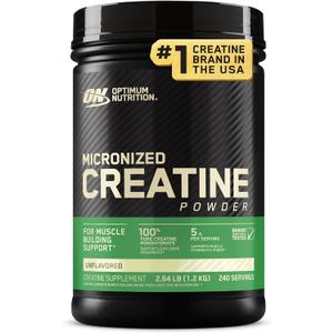 Optimum Nutrition Micronized Creatine Monohydrate Powder, Unflavored, 240 Servings, 1200 Grams