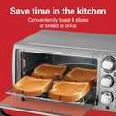 Hamilton Beach 4-Slice Toaster Oven with 5 Cooking Modes (Bake, Broil, Keep Warm Toast & Bagel) with Stay On & Auto Shutoff, 2 Rack Positions, 1100 Watts and 3 Accessories, Stainless Steel