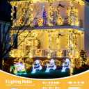 LED Christmas Net Lights, 300LED 32FT Waterproof String Lights with Timer Remote, Tree Trunk Wrap Christmas Net Lights for Indoor Outdoor Home Tree Palm Pillar Xmas Party Yard Decoration, Warm White