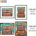 upsimples 24x30 Puzzle Frame, Display Pictures 18x24 with Mat or 24 x 30 Without, Wall Hanging Poster Frames, Black, 1 Pack