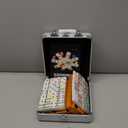 Mexican Train Dominoes Set with 4 Holders - Dominoes Double 12 with Wooden Hub and Tiles Holders - Double 12 Dominos Set for Family Game Night for Adults and Kids Ages 8 and up (D12 + 4 Holders)