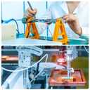 2 x PATIKIL Orange Phenolic Sheet, 1pcs 200x200x3mm Laminated Resin Plate Board PCB Sheet for Electrical Electronic Fixtures DIY and Crafts