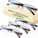 Gaoye +2.0 Executive Style Reading Glasses Men - Durable Readers with Blue Light Filtering - Comfortable Fit with TR90 Frames
