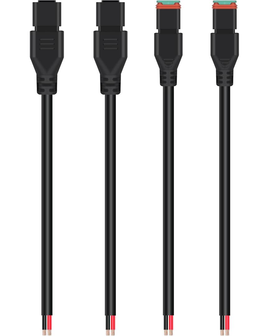 2 Sets Deutsch DT 2 Pin Male Female Wiring Harness Connectors Adapters Replacement Universal for Retrofit LED Light Bar LED Work Fog Light DIY Kit