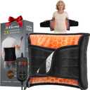 Extra-Hot Heating Pad for Back: 160 High Temp 3s Heats Up Quickly - Far Infrared Deep Fascial Relaxation Eases Muscle Stiffness Lower Back Pain for Women Men - 8 Temps 4H Auto Off Washable