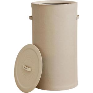 126L Laundry Basket with Lid, Laundry Hamper, Laundry Room, Beige, 16"L x 16"W x 29.5"H