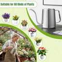 34oz/1000ml Watering Can Indoor Plants with Long Spout, Plant Watering Can for Ergonomic Handle, Rust-Resistant & Durable 304 Stainless Steel, Office & Home
