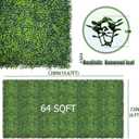 Artificial Ivy Privacy Fence Screen,128"x 72" (64 SQFT) UV-Anti Faux Boxwood Roll Grass Wall Panels for Patio Balcony Privacy, Garden, Backyard Greenery Wall Backdrop Decor