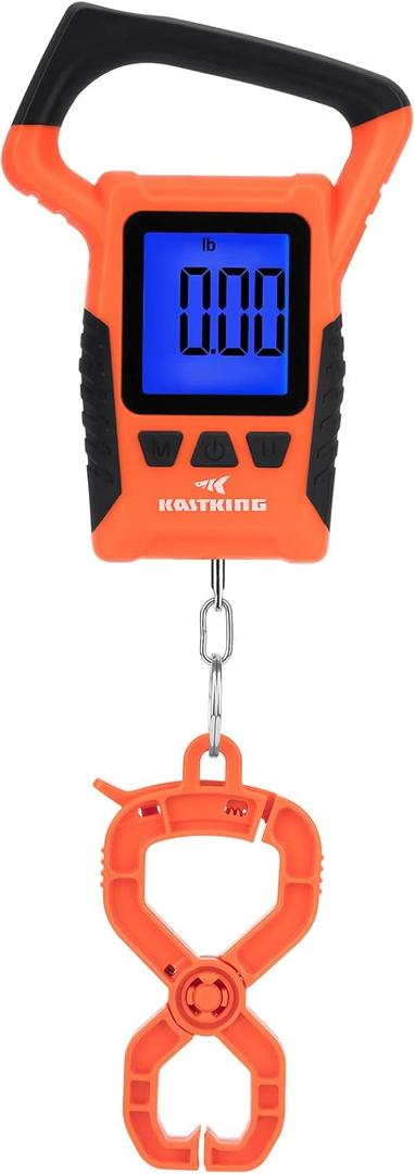 KastKing Fish Scale, WideView Floating Waterproof Digital Scale, 2.5 Large LCD Display, 110lb Capacity, Multi-Mode Pound/Ounces & Kilograms, Stores up to 9 Weights, Fishing Gifts for Men