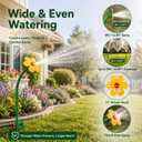 Yellow Push-to-Fit Drip Irrigation Emitters,Water Sprinkler, 360 Rotating Crazy Daisy Dancing Flower Water Sprinklers for Lawn Garden Flower Bed Watering, Sprinkler for Dogs Yard