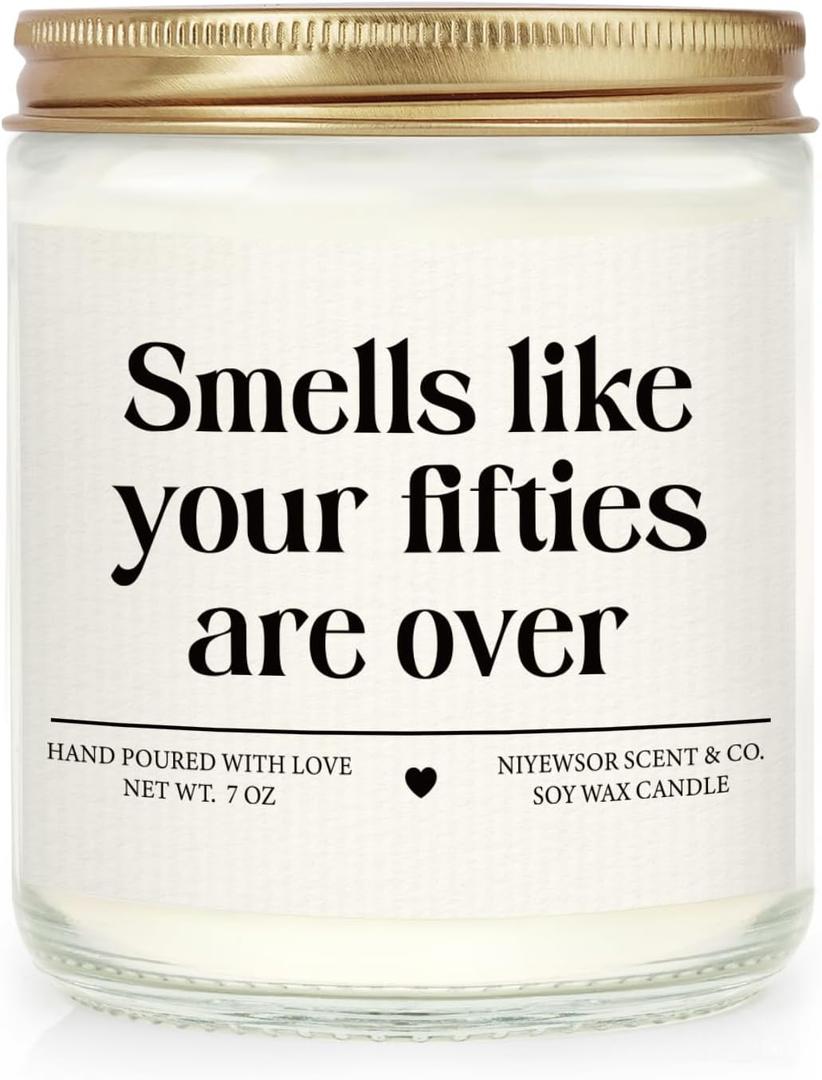 Niyewsor 60th Birthday Gifts for Women Men, Sixty Birthday Candle, 1966 60th Birthday Decorations for Women Men, 60 Year Old Bday Gifts for Friends, Sister, Mom, Dad, Handmade, 7oz