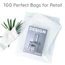 Choice Marts 100 Clear Bags With Handles 12"x15" Great For Merchandise Retail and Shopping 2 Mil Thick Plastic Gift Bags With Handles