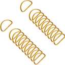 20pcs 1-1/2"(38mm) D Rings Welded Strong Metal Gold Semi-Circular D Ring for Pet Collars Hardware Bags Ring Buckle Strap Hand DIY Sewing Accessories