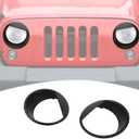 for Jeep JK Angry Eyes Headlight Cover Trim Bezels for Jeep Wrangler JK JKU 2007-2017 Black Exterior Accessories 2pcs