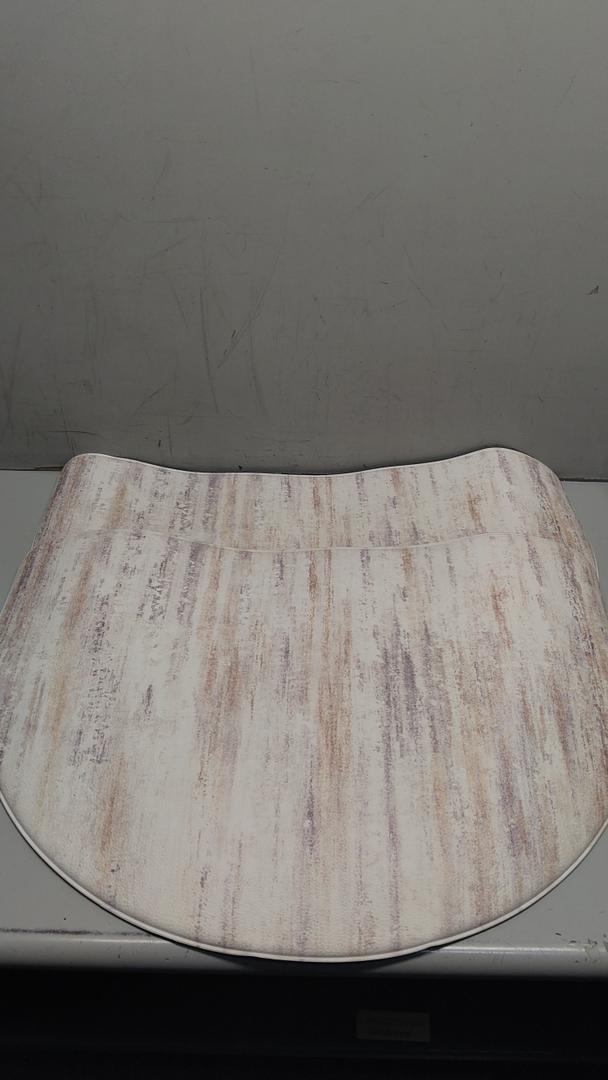 KIMODE Anti Fatigue Kitchen Mats for Floor, Abstract Half Moon Kitchen Rug 18"x28", Grey Ergonomic Standing Desk Mat, Memory Foam Kitchen Floor Mats for Laundry Office Sink, Set 2 (Light Brown/Multi)