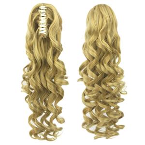 IMISSU Long Curly Claw Ponytail Clip On Hair Extension Pony Tail Hair Piece (Blonde 27/613)